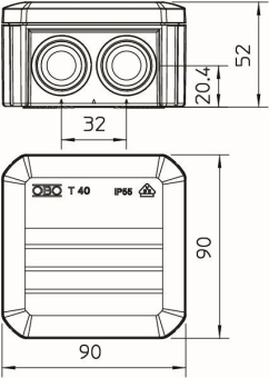 OBO T 40 F Kabelabzweigkasten 