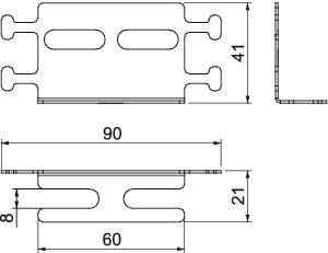 OBO LHS 40 Leitungshalter senkrecht 