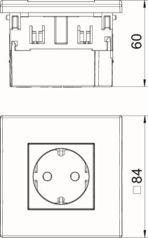 OBO SDE-RW D0GN1 Steckdoseneinheit Modul 
