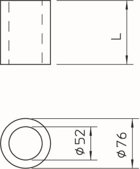 OBO FBA-DR150 Rohrschale Ø78x150mm braun 