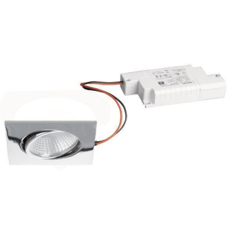 BRUM Einbaustrahler eckig 6W chrom  BB05 