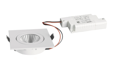 BRUM Einbaustrahler eckig 6W weiß   BB05 