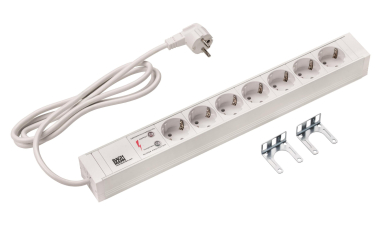 Bachmann 19" 1,5HE 7xSchuko weiß 333.004 