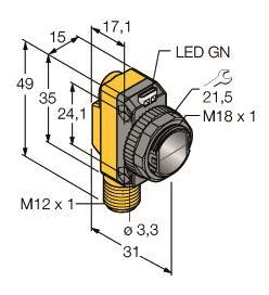 TURCK Opto Sensor Laser Sender QS186LEQ8 
