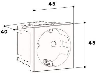 GGK Gerätemodul 45 Schuko 1fach     6960 