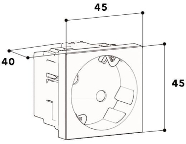 GGK Gerätemodul 45 Schuko 1fach     6964 