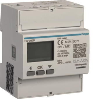 Hager Energiezähler 3phasig      ECR382D 