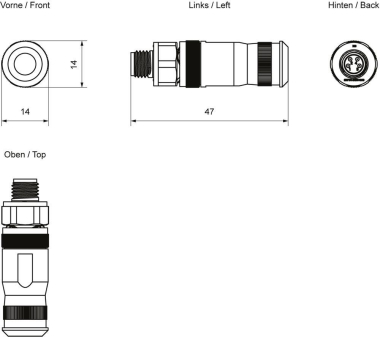 Siemens 6ES71942AB000AA0 M8 Stecker 