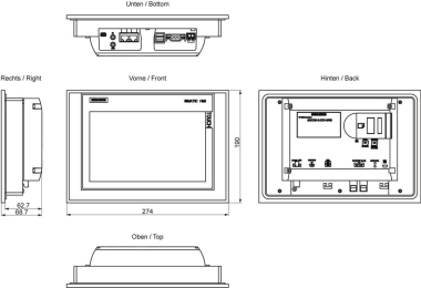 Siemens 6AV21240JC010AX0 SIMATIC TP900 