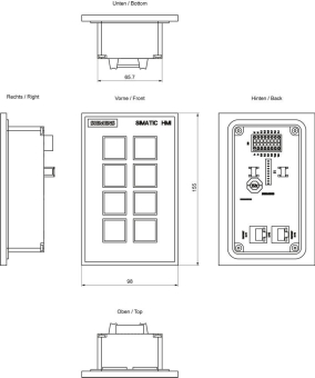 SIEM Key Panel KP8F   6AV3688-3AF37-0AX0 