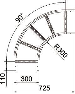 OBO LB 90 630 R3 FS Bogen 90° 