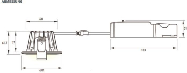 LTEK Einbaustrahler IP65 schwenkbar SPME 