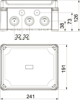OBO X16 R LGR-TR Kabelabzweigkasten m.TR 