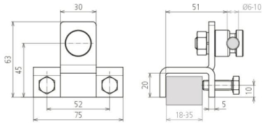 Dehn      AK 6.10 KSV FER S KBF18 35 V2A 