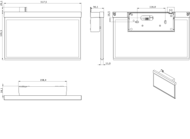 RP-Technik RZ-Leuchte Wand EB  GAXW403WL 