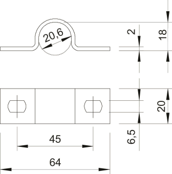 OBO 823 20 FT Befestigungsschelle 
