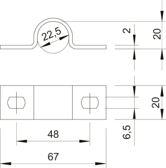 OBO 823 22.5 FT Befestigungsschelle 