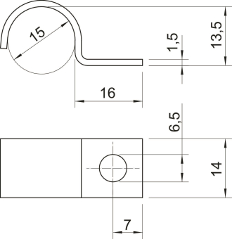 OBO 1015 15 G Befestigungsschelle 