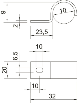 OBO 822 10 FT Befestigungsschelle 