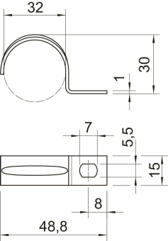 OBO 604 32 G Befestigungsschelle 