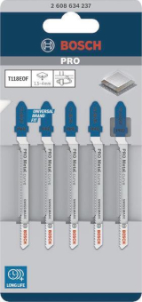 Bosch 5Stichsägeblatt T118EOF 2608634237 