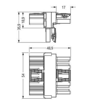 WAGO 770-672 T-Verteiler,5-polig,Kod. 