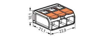 WAGO 221-613 COMPACT-Verbindungsklemme, 