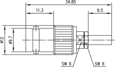 TEGA BNC-Kabelbuchse Cr/Cr     100023427 