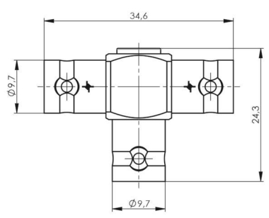 TG BNC-T-Stück 50 OHM (F-F-  J01004B0616 