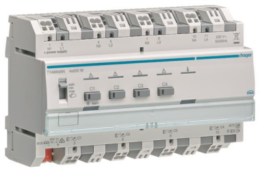Hager Universal-Dimmaktor 4fach TYA664AN 
