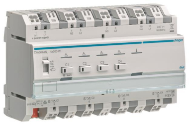 Hager Universal-Dimmaktor 4fach TXA664AN 