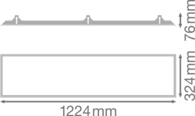 LEDV PL 1200X300 RECESSEDMOUNTFRAME 