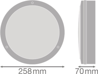 LEDV SF BLKH 250 P10W 830 BK IP65 