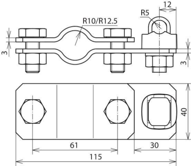 DEHN Anschlussschelle St/tZn      620011 