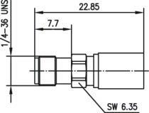 TEGA SMA-Kabelbuchse Cr Au G30 100024724 