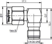 TG SMA-Winkelkupplung AU (M- J01154A0021 