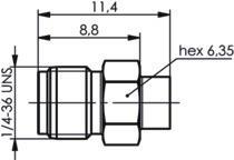 TEGA SMA-Kabelbuchse 50Ohm   J01151A1181 