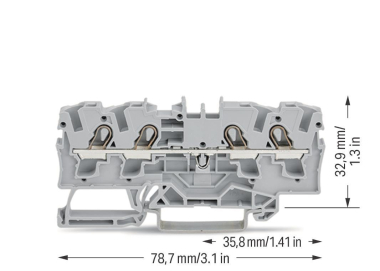 WAGO 2004-1401 4-Leiter-Durchgangsklemme 