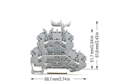 WAGO 2002-2231 Doppelstockklemme, 