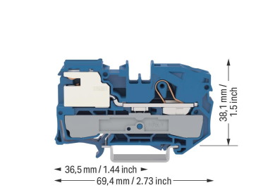 WAGO 2016-7114 1-Leiter-N-Trennklemme,16 