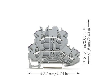 WAGO 2002-2208 Doppelstockklemme, 