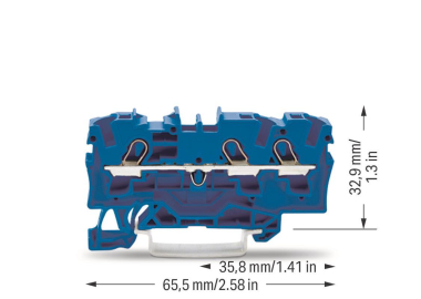 WAGO 2004-1304 3-Leiter-Durchgangsklemme 