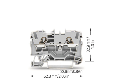 WAGO 2004-1201 2-Leiter-Durchgangsklemme 