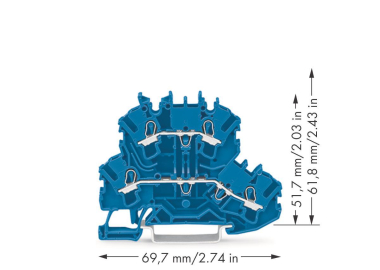 WAGO 2002-2204 Doppelstockklemme, 