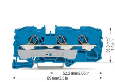 WAGO 2010-1304 3-Leiter-Durchgangsklemme 