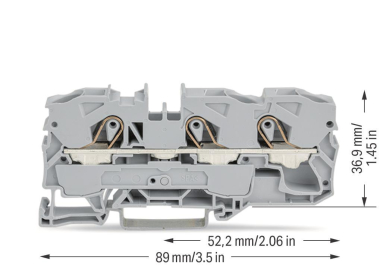 WAGO 2010-1301 3-Leiter-Durchgangsklemme 