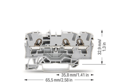 WAGO 2004-1301 3-Leiter-Durchgangsklemme 