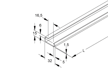 NIED Hutschiene                 2932/2GO 