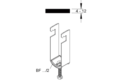Niedax Bügelschelle f.Flacheisen BF 34/2 