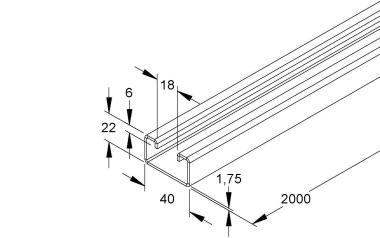 Niedax Ankerschiene C-    2986-1.75/2 SO 